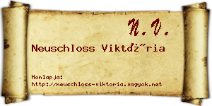 Neuschloss Viktória névjegykártya